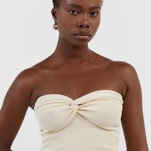 DISSH Anika twisted cream knit top